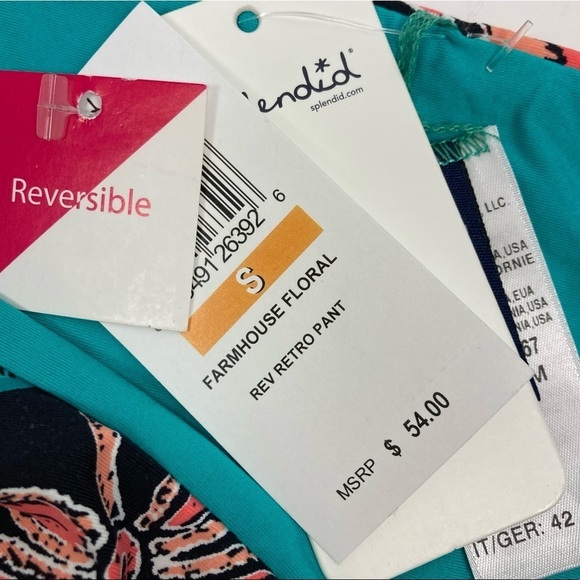 NWT * SPLENDID Reversible Farm House Floral Retro Bikini Bottom.  Size S - Picture 9 of 13